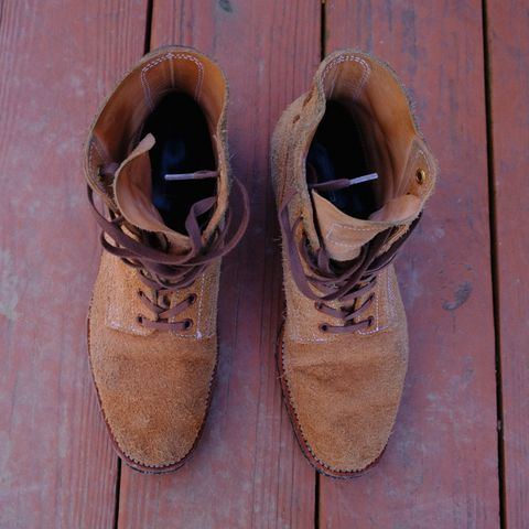 Clinch Yeager Boots in Wickett & Craig Natural Latigo Roughout