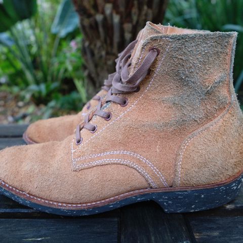 Clinch Yeager Boots in Wickett & Craig Natural Latigo Roughout