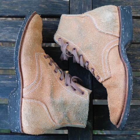 Clinch Yeager Boots in Wickett & Craig Natural Latigo Roughout