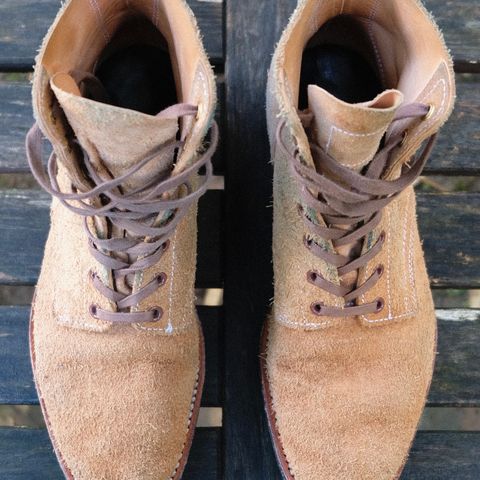 Clinch Yeager Boots in Wickett & Craig Natural Latigo Roughout