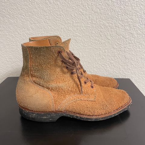 Clinch Yeager Boots in Wickett & Craig Natural Latigo Roughout