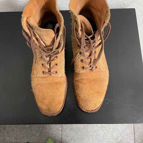 Clinch Yeager Boots in Wickett & Craig Natural Latigo Roughout