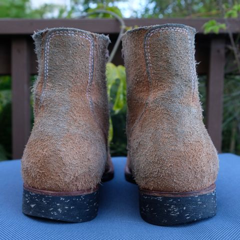 Clinch Yeager Boots in Wickett & Craig Natural Latigo Roughout
