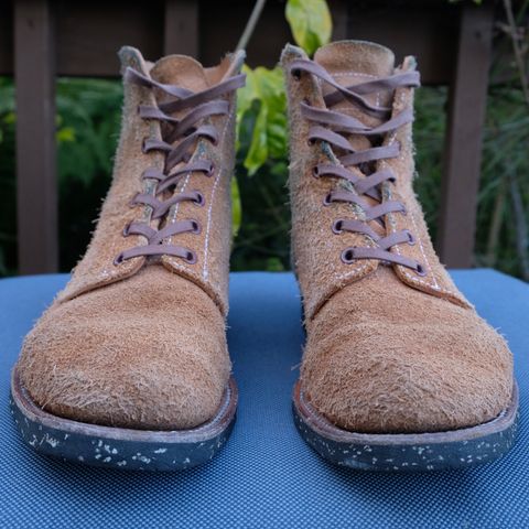 Clinch Yeager Boots in Wickett & Craig Natural Latigo Roughout