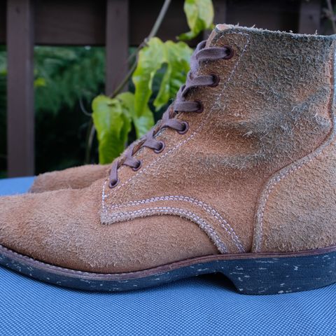 Clinch Yeager Boots in Wickett & Craig Natural Latigo Roughout