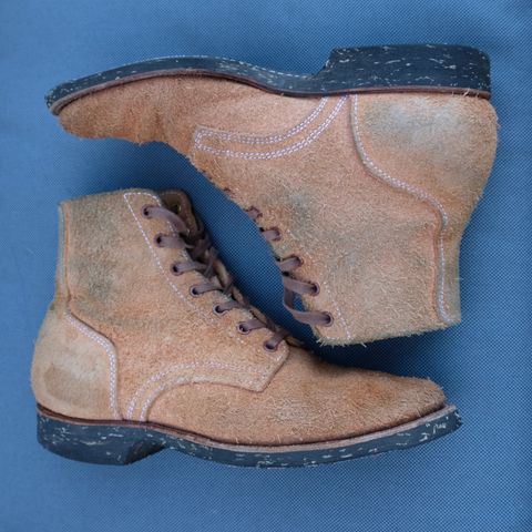 Clinch Yeager Boots in Wickett & Craig Natural Latigo Roughout