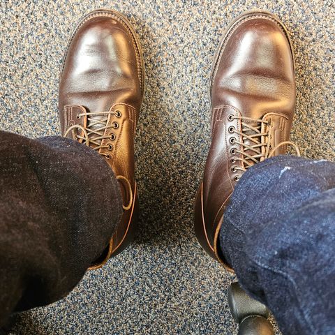 Viberg Service Boot in Horween Brown Wooly