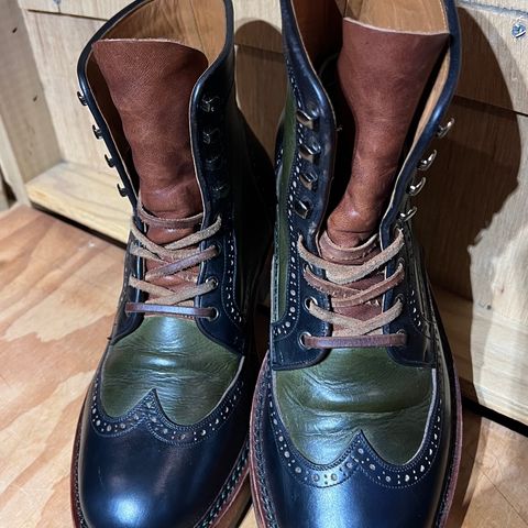 Jakkrabbits Gunner in Horween Black Chromexcel & Badalassi Carlo Oliva Pueblo