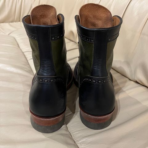 Jakkrabbits Gunner in Horween Black Chromexcel & Badalassi Carlo Oliva Pueblo