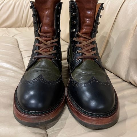 Jakkrabbits Gunner in Horween Black Chromexcel & Badalassi Carlo Oliva Pueblo