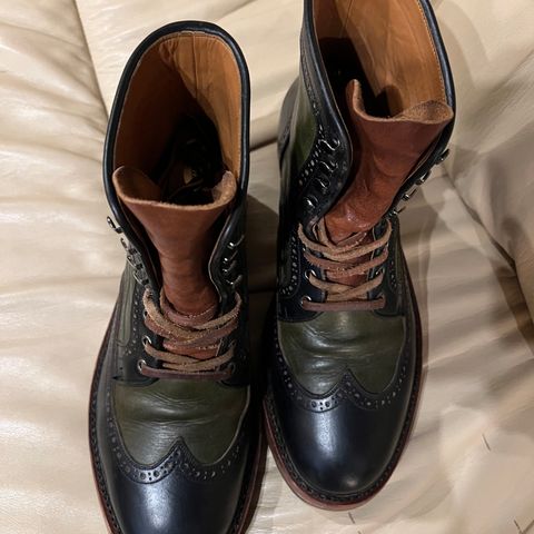 Jakkrabbits Gunner in Horween Black Chromexcel & Badalassi Carlo Oliva Pueblo