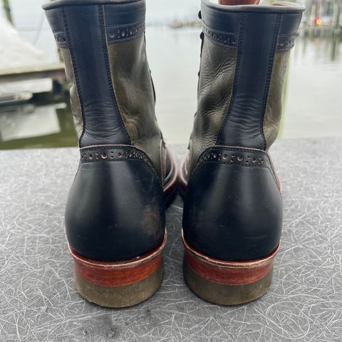 Jakkrabbits Gunner in Horween Black Chromexcel & Badalassi Carlo Oliva Pueblo