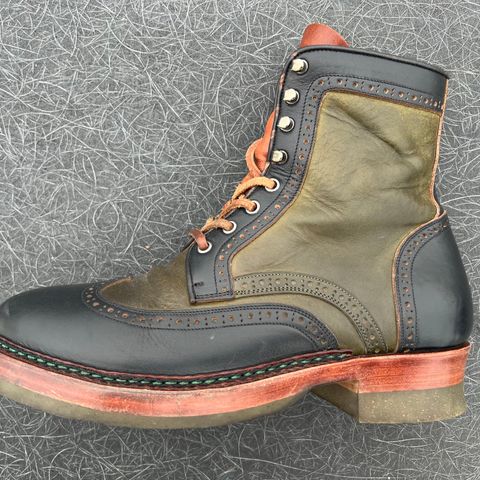 Jakkrabbits Gunner in Horween Black Chromexcel & Badalassi Carlo Oliva Pueblo