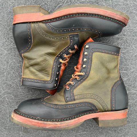 Jakkrabbits Gunner in Horween Black Chromexcel & Badalassi Carlo Oliva Pueblo