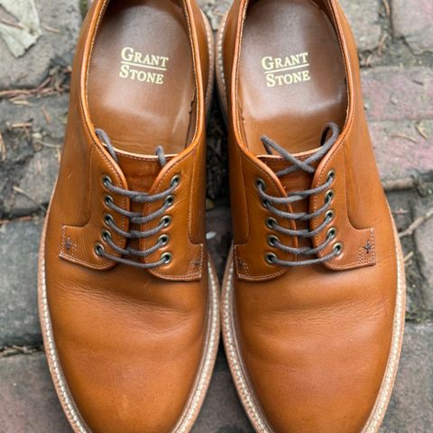 Grant Stone Plain Toe Blucher in Badalassi Carlo Saddle Tan Minerva