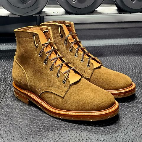 Truman Plain Toe Boot in Dark Coyote Roughout