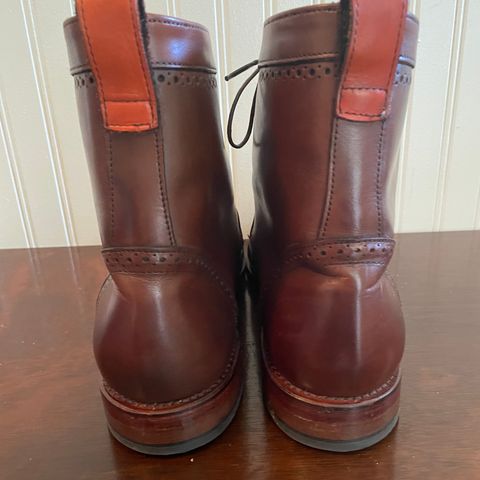 Allen Edmonds Dalton Wingtip Dress Boot in Dark Chili Calfskin