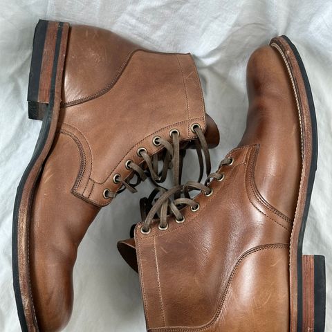 View photo of Viberg Service Boot in Horween Natural Chromexcel