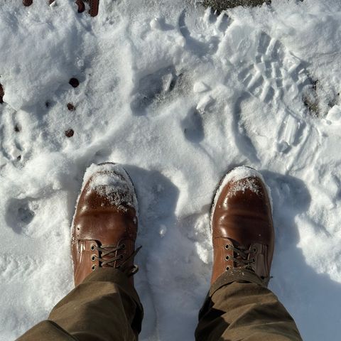 View photo of Viberg Service Boot in Horween Natural Chromexcel