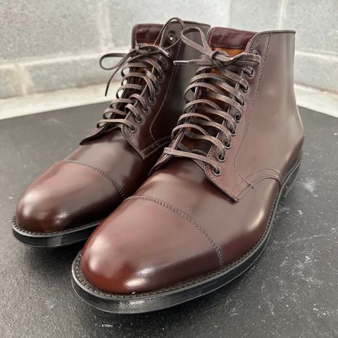 Alden Straight Tip Boot in Horween Color 8 Shell Cordovan