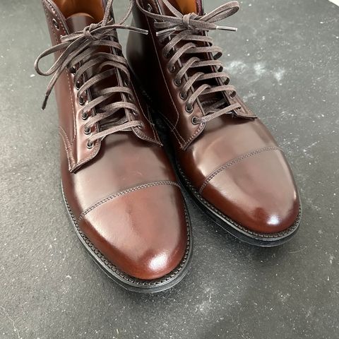 Alden Straight Tip Boot in Horween Color 8 Shell Cordovan