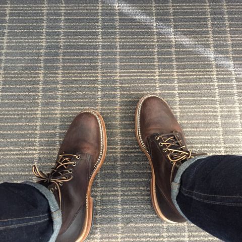 View photo of Viberg Service Boot in Horween Vintage Mocha Oil Harness (3sixteen)