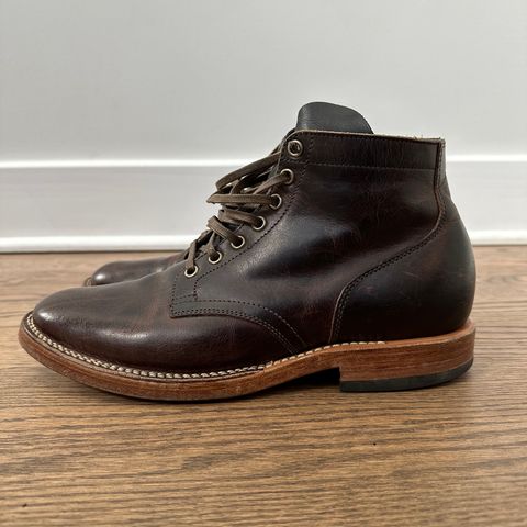 View photo of Viberg Service Boot in Horween Vintage Mocha Oil Harness (3sixteen)