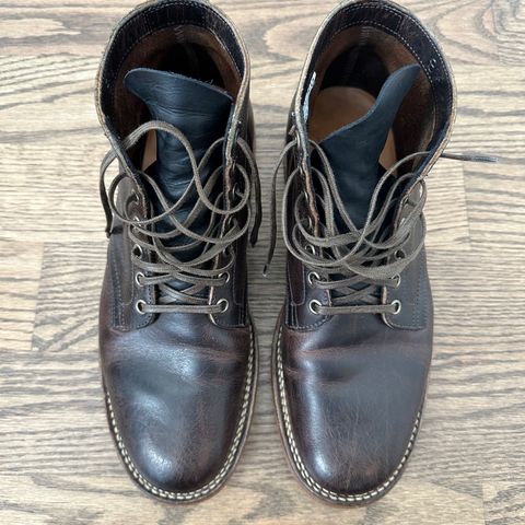 View photo of Viberg Service Boot in Horween Vintage Mocha Oil Harness (3sixteen)