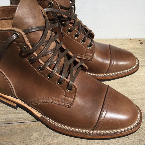 View photo of Viberg Service Boot PCT in Horween Natural Chromexcel