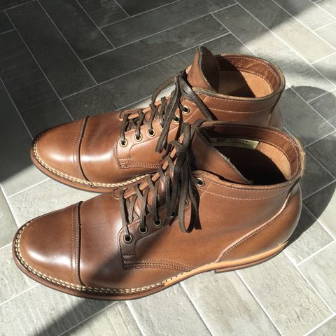 View photo of Viberg Service Boot PCT in Horween Natural Chromexcel