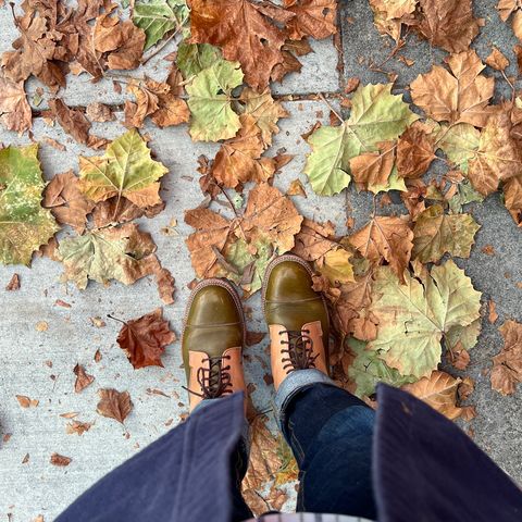 Midas Vanquish Blucher Boot in Shinki Natural Horsehide Overdyed Olive