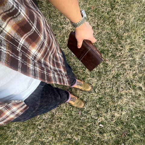Midas Vanquish Blucher Boot in Shinki Natural Horsehide Overdyed Olive