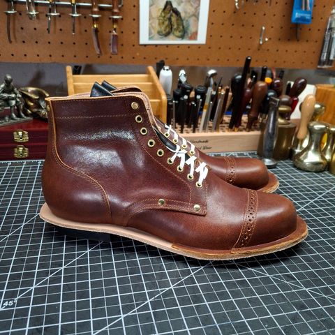 New River Boot BARKSDALE in Horween Cognac Aspen Double Horsefront