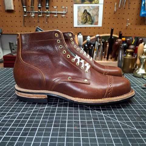 New River Boot BARKSDALE in Horween Cognac Aspen Double Horsefront