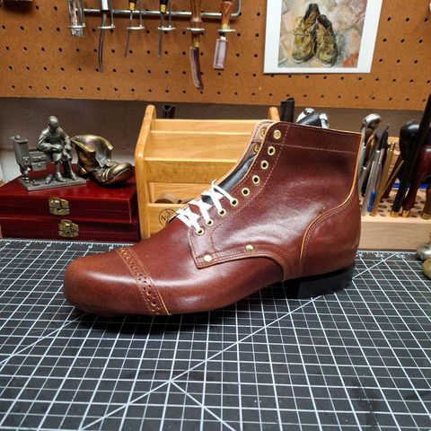 New River Boot BARKSDALE in Horween Cognac Aspen Double Horsefront