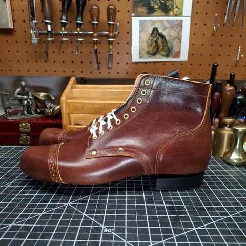 New River Boot BARKSDALE in Horween Cognac Aspen Double Horsefront
