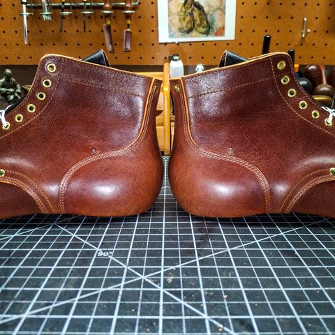 New River Boot BARKSDALE in Horween Cognac Aspen Double Horsefront