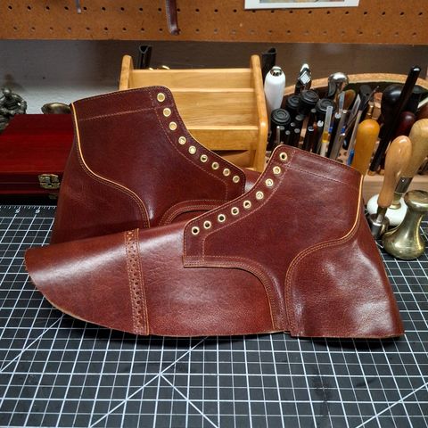 New River Boot BARKSDALE in Horween Cognac Aspen Double Horsefront