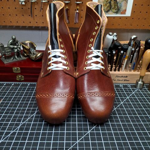 New River Boot BARKSDALE in Horween Cognac Aspen Double Horsefront