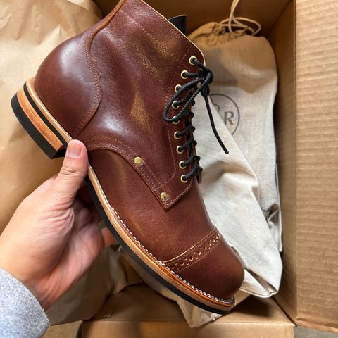 New River Boot BARKSDALE in Horween Cognac Aspen Double Horsefront