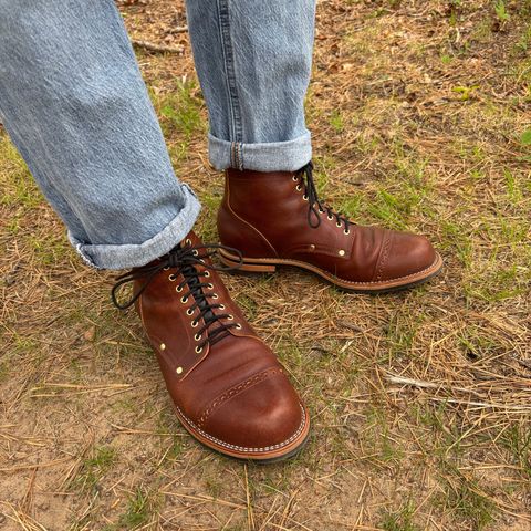 New River Boot BARKSDALE in Horween Cognac Aspen Double Horsefront