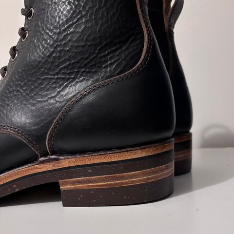 BHHB Custom Model in Horween Tumbled Black Chromexcel
