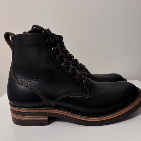 BHHB Custom Model in Horween Tumbled Black Chromexcel