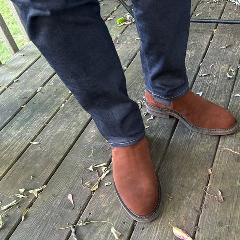 Rider Boot Co. Fritz in C.F. Stead Polo Brown Repello Calf Suede