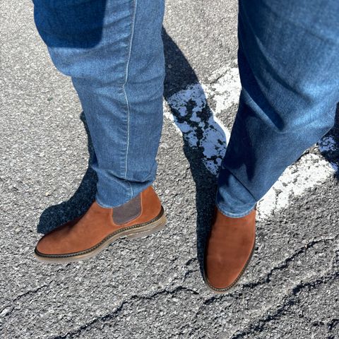 Rider Boot Co. Fritz in C.F. Stead Polo Brown Repello Calf Suede