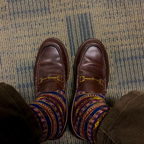 Grant Stone Horsebit Loafer in Tobacco Calf
