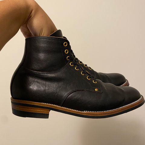 Iron Boots Type 1 in Maryam Black Hand-Dyed Horsehide