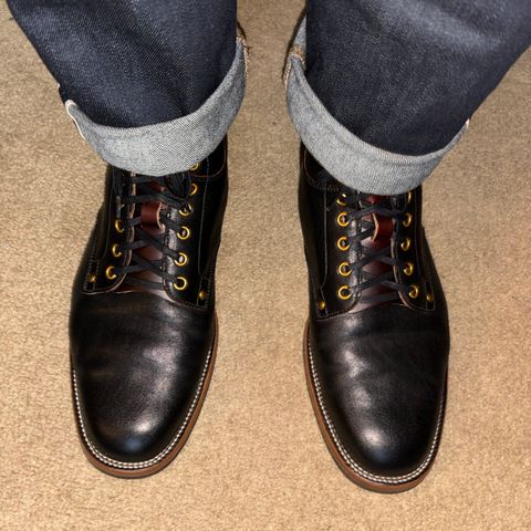 Iron Boots Type 1 in Maryam Black Hand-Dyed Horsehide