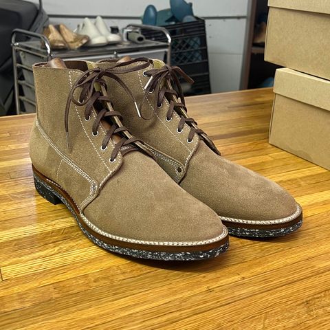Oldspeed Trench Boot in Horween Natural Chromexcel Roughout