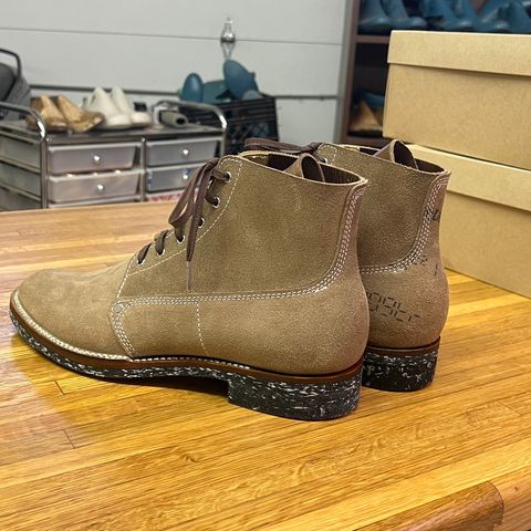 Oldspeed Trench Boot in Horween Natural Chromexcel Roughout